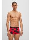 Bóxer Hugo -3 Pack- Design Cotton Stretch (Negro, Rojo Fantasía y Negro)