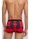 Bóxer Hugo -3 Pack- Design Cotton Stretch (Negro, Rojo Fantasía y Negro)