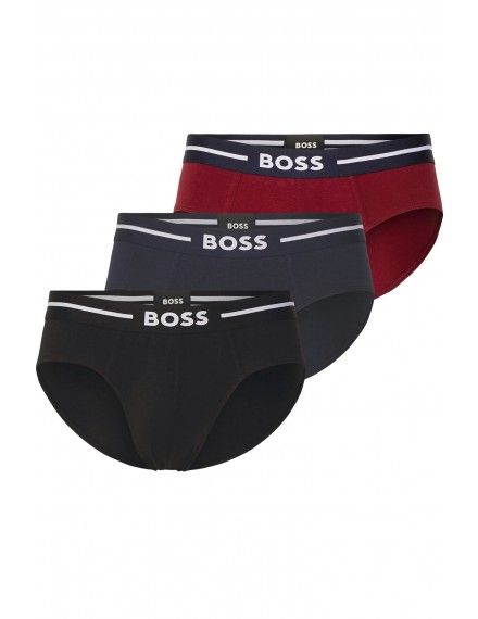 Slip Boss Bold -3 Pack- Cotton Stretch (Negro, Marino y Granate)