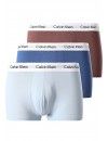 Bóxer Calvin Klein -3 Pack- Cotton Stretch (Marrón, Azul y Celeste)