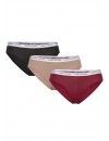 Braga Bikini Tommy Hilfiger -3 Pack- (Negro, Granate y Piel)