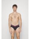 Slip Calvin Klein -3 Pack- Cotton Stretch (Negro Cinturilla Beige, Granate y Negro)