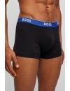 Bóxer Boss Power Desig -3 Pack- Cotton Stretch (Negro, Fantasía y Negro)