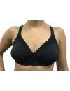 Sujetador Deportivo Naturana Preformado con Apertura Delantera (Negro y Blanco)