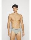 Slip Calvin Klein -3 Pack- Stencil Logo Cotton Stretch (Negro, Gris y Marino)