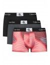 Bóxer Calvin Klein -3 Pack- Microfibra CK96 (Gris, Negro y Fantasía)