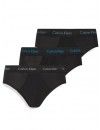 Slip Calvin Klein -3 Pack- Cotton Stretch (Negro Logo Azul, Verde y Gris)