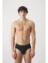 Slip Calvin Klein -3 Pack- Cotton Stretch (Negro Logo Azul, Verde y Gris)