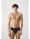 Slip Calvin Klein -3 Pack- Cotton Stretch (Negro Logo Azul, Verde y Gris)