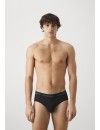 Slip Calvin Klein -3 Pack- Cotton Stretch (Negro Logo Azul, Verde y Gris)