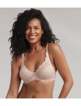 Sutiã de Renda Playtex com Aros Flower Elegance (Pele)