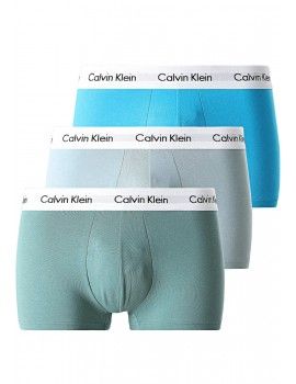 Bóxer Calvin Klein -3 Pack- Cotton Stretch (Verde, Azul y Verde Claro)