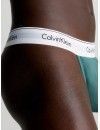 Tanga Calvin Klein -3 Pack- Modern Cotton Stretch (Gris, Verde y Negro)