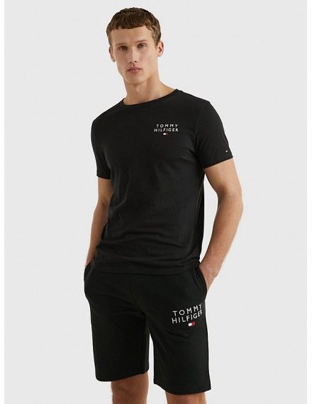 Camiseta Tommy Hilfiger Original con Logo (Negro)