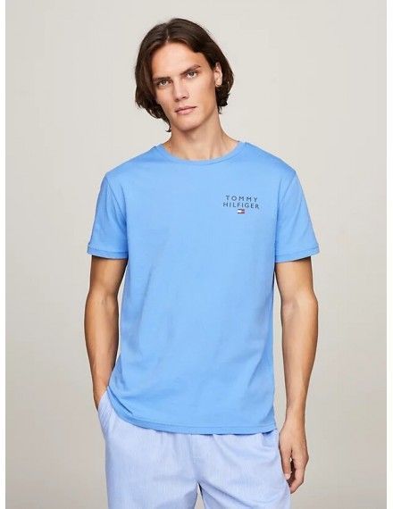 Camiseta Tommy Hilfiger Original con Logo (Azul)