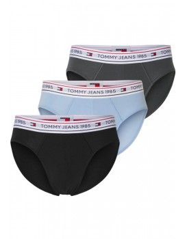 Slip Tommy Jeans -3 Pack- Original 1985 (Negro, Gris y Celeste)