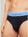 Slip Tommy Hilfiger -3 Pack- Signature Cotton Essentials (Marino Cinturilla Azul, Amarillo y Marino)