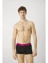Bóxer Calvin Klein -3 Pack- Cotton Stretch (Negro Cinturilla Gris, Verde y Fucsia)
