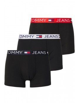 Bóxer Tommy Jeans -3 Pack- Original 1985 (Negro Cinturilla Multicolor)