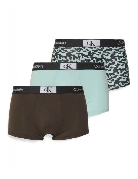 Bóxer Calvin Klein -3 Pack- Microfibra CK96 (Marrón, Celeste y Fantasía)