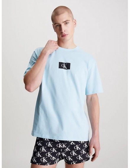 Camiseta Calvin Klein CK96 100% algodón Manga Corta (Azul)