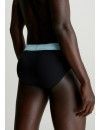 Slip Calvin Klein -3 Pack- Cotton Stretch Wicking (Negro Cinturilla Multicolor)