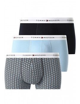 Bóxer Tommy Hilfiger -3 Pack- Signature Cotton Essentials (Fantasía, Celeste y Marino)
