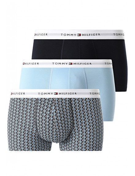 Bóxer Tommy Hilfiger -3 Pack- Essentials (Fantasía, Celeste y Marino)