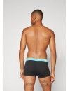 Bóxer Calvin Klein -3 Pack- Cotton Stretch (Negro Cinturilla Gris, Verde y Fucsia)