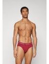 Slip Calvin Klein -3 Pack- Cotton Stretch (Negro Cinturilla Beige, Granate y Negro)