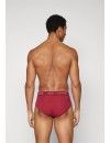Slip Calvin Klein -3 Pack- Cotton Stretch (Negro Cinturilla Beige, Granate y Negro)