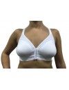 Sujetador Deportivo Naturana Preformado con Apertura Delantera (Negro y Blanco)