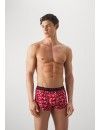 Bóxer Hugo -3 Pack- Design Cotton Stretch (Negro, Rojo Fantasía y Negro)