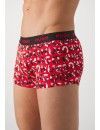Bóxer Hugo -3 Pack- Design Cotton Stretch (Negro, Rojo Fantasía y Negro)