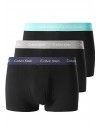Bóxer Calvin Klein -3 Pack- Cotton Stretch (Negro Cinturilla Gris, Verde y Fucsia)