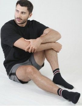 Calcetín deporte Irene -3 Pack- algodón (Blanco, Gris y Negro)