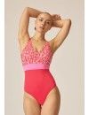 Bañador Naturana de Control Estampado (Negro, Naranja y Avellana)