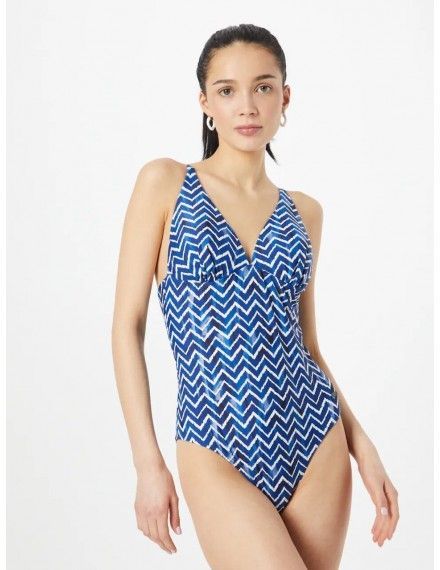 Bañador Naturana de Control Estampado (Negro, Naranja y Avellana)