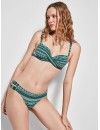 Bikini Gisela de Capacidad con Relleno Estampado Micro Geométrico