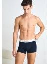 Boxer Tommy Hilfiger -3 Pack- Assinatura Cotton Essentials (Azul, Marinho e Fantasia)