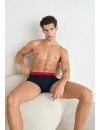 Boxer Tommy Hilfiger -3 Pack- Assinatura Cotton Essentials (Azul, Marinho e Fantasia)