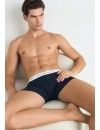 Boxer Tommy Hilfiger -3 Pack- Assinatura Cotton Essentials (Azul, Marinho e Fantasia)