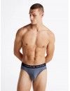 Slip Tommy Jeans -3 Pack- Original 1985 (Preto, Cinza e Azul Claro)