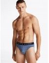 Slip Tommy Jeans -3 Pack- Original 1985 (Preto, Cinza e Azul Claro)