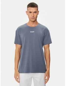 Camiseta Hugo Linked Algodón Manga Corta Logo (Gris)