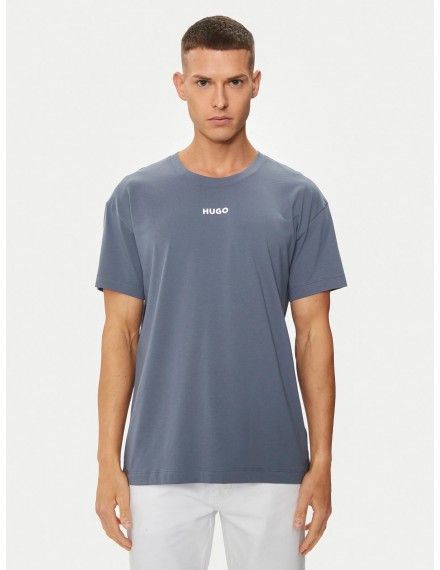 Camiseta Hugo Linked Algodón Manga Corta Logo (Gris)