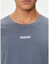 Camiseta Hugo Linked Algodón Manga Corta Logo (Gris)