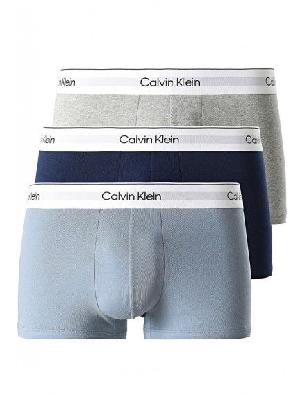 Bóxer Calvin Klein -3 Pack- Modern Cotton Stretch (Azul, Marino y Gris)
