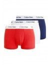 Bóxer Calvin Klein Básicos -Pack de 3- (Rojo, Blanco y Marino)