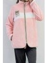 Bata Corta de Mujer Sónia Tejido Polar Osito (Rosa)